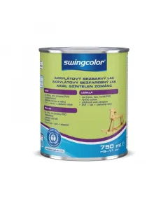 Swingcolor 2in1 akril lakk fához, fémhez és kemény pvc-hez Ütés- és rázkódásálló 2in1 - vízbázisú festék + alapozó gyermekj