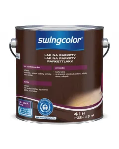 Swingcolor parkettlakk (színtelen, magasfényű, 4l) beltéri használatra tervezett, magasfényű rázkódás-, ütés- és karcálló, s�