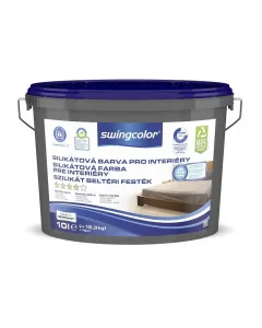 Beltéri falfesték szilikát bázissal a swingcolor márkától, kiválóan alkalmas szobákhozmatt bevonatú fehér szín, amely természe