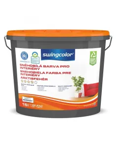 Lakóterekhez szánt swingcolor beltéri falfesték arktisfehér árnyalatbankiváló fedőképességű formulával készülkönnyen felhord