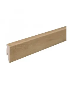Szegőléc laminált padlóburkolatokhoz tartós és vízálló kivitelben mérete: 240 cm hosszú, 50 mm magas és 15 mm vastag klipszes 