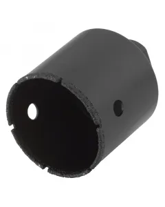 Fürdőszobai csempébe wolfcraft márkájú sarokcsiszolóval precíz kivágások készíthetők54 mm átmérővel pontos lyukfúrás való