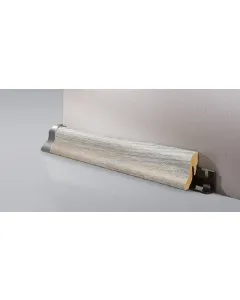 A logoclic szegélyléc 260 cm-es hosszban ideális megoldás laminált padlóhoza felszerelése egyszerűen, szerszámok nélkül is kivite