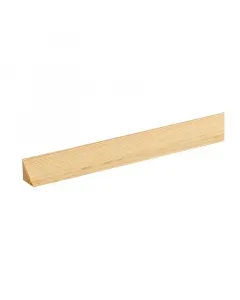 Háromszögléc 240 x 1,8 x 1,8 cm mérettel tömör, kezeletlen fenyőfa könnyen megmunkálható és felületkezelhető bútorépítéshez