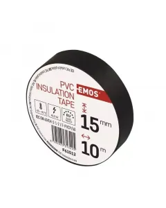 Emos szigetelőszalag hossza: 10 m színe: fekete anyaga: pvc szélessége: 15 mm