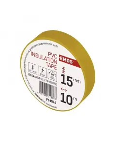 Emos szigetelőszalag hossza: 10 m színe: sárga anyaga: pvc szélessége: 15 mm