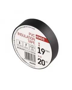 Emos szigetelőszalag hossza: 20 m színe: fekete anyaga: pvc szélessége: 19 mm
