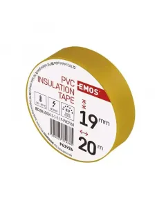 Emos szigetelőszalag hossza: 20 m színe: sárga anyaga: pvc szélessége: 19 mm