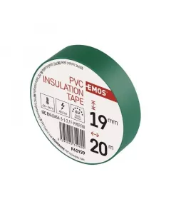 Emos szigetelőszalag hossza: 20 m színe: zöld anyaga: pvc szélessége: 19 mm