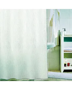 Venus zuhanyfüggöny zebra, fehér színű vízlepergető felület méret: 180 × 200 cm megerősített szegéllyel és lyukakkal 40 °c-on