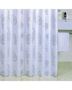 VENUS FLOWER - zuhanyfüggöny (textil, ezüst, 120x200cm)