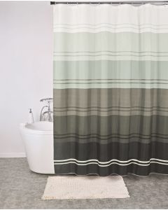 VENUS GREY STRIPES - zuhanyfüggöny (textil, szürke csíkos, 120x200cm)