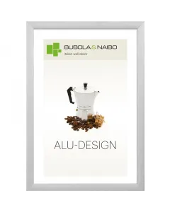 Bubola & naibo minimal képkeret alumíniumból készült keret ezüst színű, fémes megjelenés 50 × 70 cm megadott méret nagyobb mére