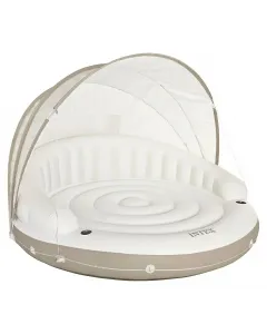 Intex felfújható vízi lounge levehető napellenzővel kényelmes háttámla 2 beépített pohártartó 200 kg teherbírás
