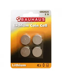 Bauhaus - lítium gombelem (cr2025, 3v, 4db)