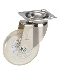 Anyaga: poliuretán, acéllemez teherbírás: max. 50 kg kerékátmérő: 75 mm lemezméret: 60 x 60 mm