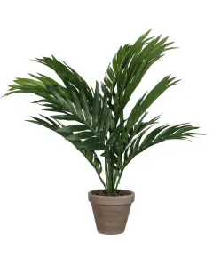Mica decorations márkájú selyemvirág természetes hatású megjelenéssel kiemelkedik a választékbólzöld levelű areca pálma forma 