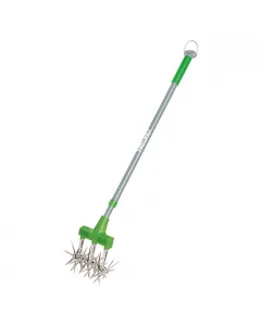 Munkaszélesség: max. 15 cm teleszkópos acélnyél hossza: 100-158 cm csúszásmentes műanyag fogantyú levehető alumíniumkerekek gyeps