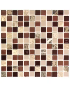 Fliesen - öntapadós mozaik (bézs/barna mix, 30x30cm)