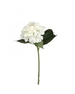 Fehér hortenzia virágfeje természetes hatást kölcsönöz a mica decorations selyemvirágnaka cserepes művirág 51 cm magas kialakítá