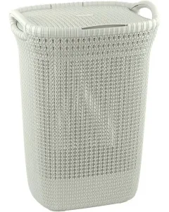 Curver szennyestartó knit fehér színben 57 l űrtartalommal perforált oldalfalak  pántos fedél  kompatibilis a knit termékcsalád t