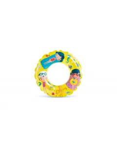 Intex felf&uacute;jhat&oacute; &uacute;sz&oacute;gumi, mint&aacute;s 61 cm &aacute;tm&eacute;rőjű kialak&iacute;t&aacute;s strapab&iacute;r&oacute; pvc anyag vid&aacute;m sz&iacute;nes mint&aacute;kkal 6 &eacute;ves kort&oacute;l aj&aacute;