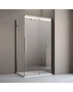 A camargue top-roller zuhanyfal 90 x 210 cm-es méretben ideális kiegészítője a top-roller zuhanyajtónak, modern sarokkabin kialakítá