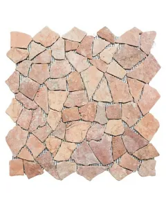 Fliesen uni ciot 30/140 - törtmozaik (piros, márvány, 30,5x30,5cm)