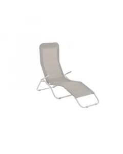 Sunfun marissa napozóágy taupe színben acél vázszerkezet 137 x 59 x 104,5 cm textil fekvőfelület Összecsukható kivitel