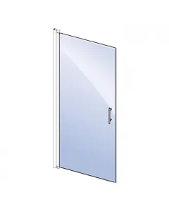 Névleges méret: 90 x 195 cm 6 mm-es, víztiszta biztonsági üveg befelé és kifelé is nyitható Állítható szélesség fekete alu
