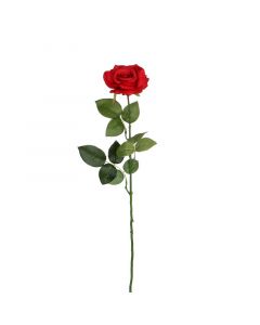 MICA DECORATIONS - selyemvirág (rózsa, piros, 66cm)
