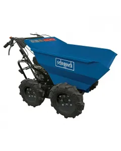 Scheppach dp 3000 4x4 motoros talicska, ak&aacute;r 300 kg terhel&eacute;ssel minid&ouml;mper erős benzines motorral mechanikus billent&eacute;ssel neh&eacute;z anyago