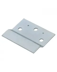 Acél tartólemez, horganyzott kivitel méretek: 60 × 8 × 48 mm (hossz × szélesség × magasság) három Ø 6 mm-es rögzítőfurattal