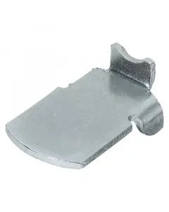Polctartó 28 x 16 x 6 mm horganyzott felületű, ezüstszínű kivitel polctartó sínekhez alkalmas beakasztással rögzíthető bútorip