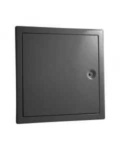 Kulcsos szerelőajtó, falba és mennyezetbe egyaránt beépíthető 20×20 cm méretű szerelőajtó, antracitszürke színben horganyzott,