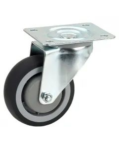 Anyaga: műanyag, acéllemez, tpe tpe-bevonat: nem hagy nyomot teherbírás: max. 120 kg kerékátmérő: 100 mm lemezméret: 105 x 85 mm