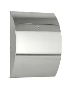 Utcai postaláda horganyzott acélból uv és időjárásálló lakkozás inox színű zárható, 2 db kulccsal