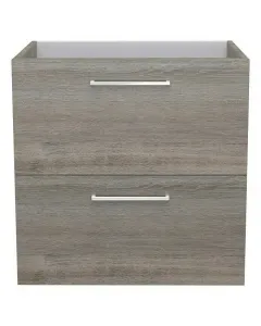 2 fiókos mérete: 60 x 46 x 60 cm szürke tölgyszínű matt kivitel rögzítés módja: fali előszerelt állapotban