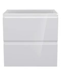 Camargue espacio gama - mosdó alsószekrény (magasfényű fehér, 60x46x60cm, 2fiókos)