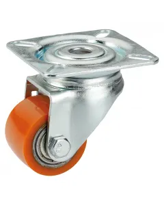 Anyaga: acéllemez, poliuretán teherbírás: max. 100 kg kerékátmérő: 35 mm lemezméret: 60 x 60 mm