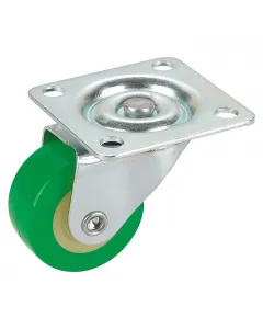 Anyaga: műanyag, acéllemez, poliuretán teherbírás: max. 20 kg kerékátmérő: 30 mm lemezméret: 40 x 40 mm