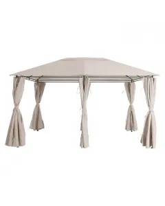 Sunfun kerti pavilon dominica tágas méret 296 × 396 cm méretben  acél vázszerkezet Ø38 mm-es oszlopokkal  300 g/m² poliészter te