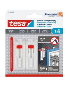 Öntapadós teherbírás: 1 kg Állítható magasság könnyen eltávolítható texturált és érzékeny felületekre 2 db/csomag