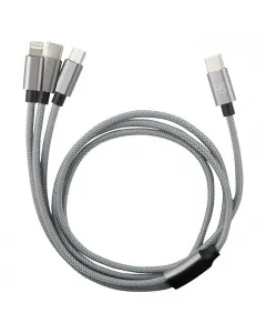 Töltőáram: 3,4 a hossz: 1 m 3 féle usb csatlakozóval
