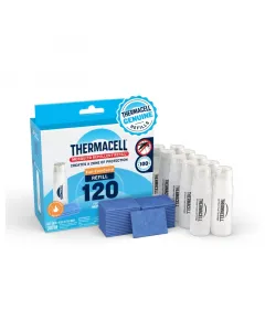 Thermacell utántöltő szett r-10 120 órás utántöltő csomag 10 gázpatron, 30 hatóanyaglapka kompatibilis thermacell készülékekhez