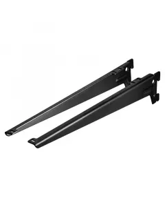 Dolle konzol falipolchoz – 380 mm hosszúságban erős acélból készült porfestett kivitel modern fekete színben maximális 65 kg terh