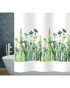 Diaqua zuhanyfüggöny virÁgok, 240 x 180 cm méretben 100 % vízlepergető poliészter anyag  varrott oldalszegélyek és erősített fel