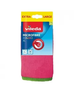 Vileda mikroszálas törlőkendő color xl mosógépben mosható maximum 60°c-on 2 törlőkendő különböző színekben 100% nedvszív�