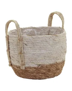 Natúr tengerifűből készült fonott kaspó az a.h.g. márkától egyszerű stílusban24 cm átmérő lehetővé teszi kisebb és közepes