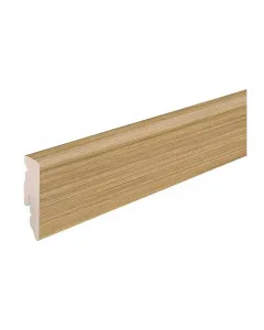 Szegőléc ku051l vízálló műanyag kivitelben 240 × 5 × 1,5 cm méretű profi, columbia tölgy fahatású dekor színben klipszes, gyo